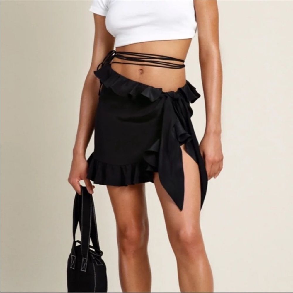 New Orseund Iris Silk Ruffle Mini Skirt — image 4 of 8